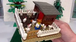 Custom Lego chicken coop for my farm display.