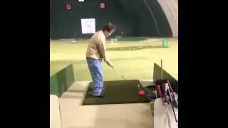 Golf Practice with broken arm