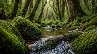 Gentle Forest Stream Flow, Birds Chirping, Peefect for Deep Sleep and Emotional Healing