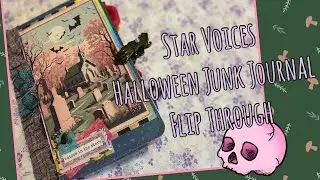Star Voices Halloween Junk Journal October Daily Flip through ​⁠| @releasethecraftin kit