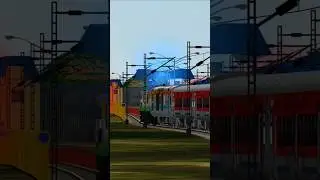 Coimbatore - MGR Chennai Central Intercity Arrival At Erode #indianrailways#wap7#train#msts#lhb#rail