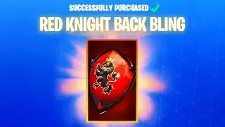 How To Get Red Knights Backbling Shield Backpack! *NEW* Fortnite Red Knight Skin Back bling GLITCH!