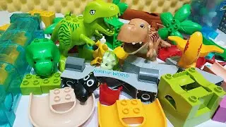 Satisfying Building Blocks ASMR Marble Run #360 Dinosaurs Jurassic World Spiral Elevator live 12