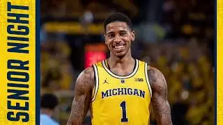 Charles Matthews Honored at Michigan's Senior Night | B1G Basketball