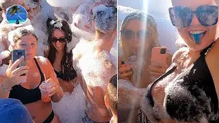 Foam Party at Nissi Beach, Ayia Napa, Cyprus ► SUMMER at the Nissi Bay Beach Bar