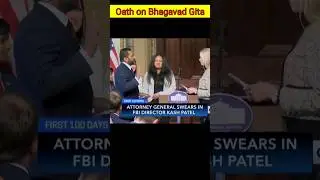 Kash patel takes oath on Bhagavad Gita#bhagavadgita#kashpatel#shorts