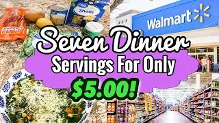 HOW TO MAKE DINNER FOR $5! | WALMART EMERGENCY EXTREME GROCERY BUDGET CHALLENGE! | JULIA PACHECO