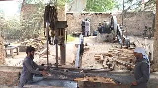 Heavy Old Black Engine Amazing Starting | Old Engine Working With Wood Cuter Machine #blackengine