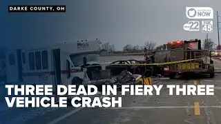 Car crash and fire on SR49 in Darke County claim lives of 3 people, 3 others hurt