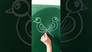 Simple trick to draw two sparrows #easydrawing #sparrowdrawing #sk tuition classes chandrapur