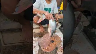 How to Big Pangas Fish Skin Remove 😱 #shorts
