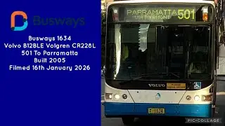Busways (1634) Volvo B12BLE Volgren CR228L 501 To Parramatta 