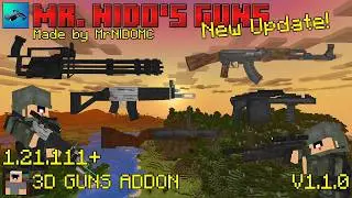 Обновление Mr. Nido's Guns V1.1.0: новое оружие! | 3D Gun Addons | 1.21.111+ | Minecraft Bedrock ...
