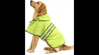 Waterproof Adjustable Pet dog Raincoats Poncho, Lightweight Dog Hooded