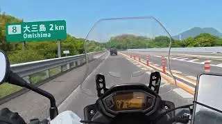 Japan Motorcycle Trip Day 3 Moon Beach Inoura , Ehime  to Hatsukaichi, Hiroshima Uncut 4K part 10