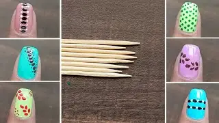 Top 6+Easy nail art designs within 2 Minutes 💅🌿 #nailartist #nailarttutorial #nails