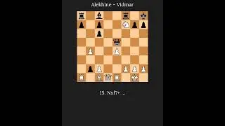 📌 Alekhine vs Vidmar #Alekhine #Vidmar #Karlsbad1911 #FourKnights #ChessHistory #ChessPulse #Chess