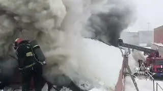 Спасатели ликвидировали пожар склада по улице Советской в Гомеле | 2026.01.26