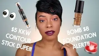 2-IN-1 AFFORDABLE MAKEUP REVIEW & DEMO | LA GIRL PRO FOUNDATION & RUBY KISSES 3D CONTOUR STICK