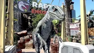 Meeting Blue from Jurassic World at Universal Studios Hollywood Raptor Encounter! - Live Dinosaur