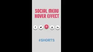 Social Menu Hover Effect HTML And CSS Tutorial | 