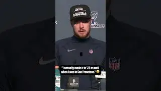 Sam Darnold's response to being the first QB from his draft class to make it to the Super Bowl 😂
