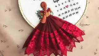 Beautiful Girl Embroidery Makeover / Hand Embroidery for Beginners / Calendar Embroidery / Gossamer
