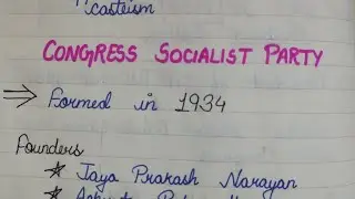 Chapter 1| Class12 History ISC| Congress Socialist Party| Towards Independence and Partition