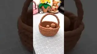 Cute vegetable basket with polymer clay  | Dolly doll
