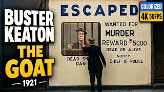 ►【4K, 50Fps】Buster Keaton in The Goat (1921) - 【AI Restoration】-Colorized silent movie COLOR/ COLOUR