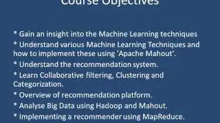 Mahout Training