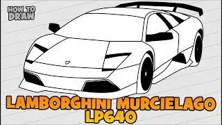 How to draw Lamborghini Murcielago LP640 Versace Special Edition