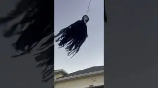 Careful he will follow you home!! Awesome drone ghost #halloweenwithshorts #halloween #drone #shorts