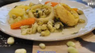 Artichokes and Broad Beans Stew - Αγκινάρες με Κουκιά