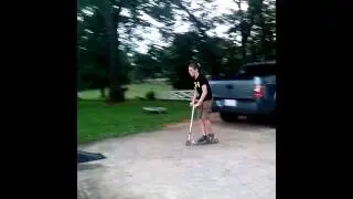 Full whip on a scooter