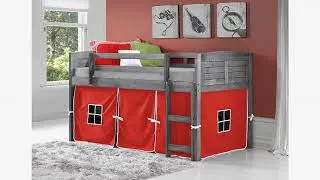 MUST SEE Kids Furniture Review! DONCO KIDS Louvered Low Loft with Camo Tent , Twin
