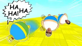 FOMOS TRANSFORMADOS EM BOLAS E ENTRAMOS NA CORRIDA GIRATÓRIA!! (velocidade da luz?)