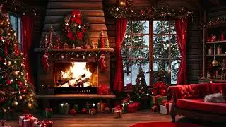 Christmas Magical Fireplace and sound of wood creaking