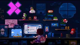 ⛈️ Chuva forte no telhado e Mario programando / Heavy rain on the roof and Mario programming 24/7 🌧️