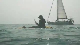 Crossing The Catalina Channel in my Mushroom Boat (clip)