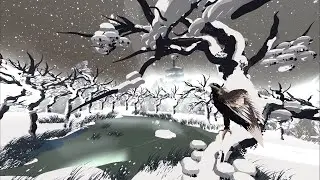 【 VRアートで描く『葛飾北斎』の世界 】雪松鷲図 Eagle in the snow / Katsushika Hokusai VR ART OPEN BRUSH PAINTING.HTC VIVE