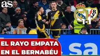 JORGE DE FRUTOS sacude el BERNAB&Eacute;U marcando el GOL DEL EMPATE | REAL MADRID 1-1 RAYO VALLECANO