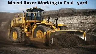 Wheel Dozer Working In Coal Depot | Visit Coal Stock Block in Open Cast Coal Mining project Area