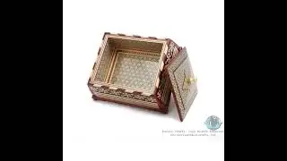 Discover the Elegance of Khatam Marquetry: Unique Hut Shape Decore Box