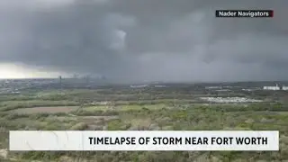 Drone captures timelapse video of storm passing through Fort Worth
