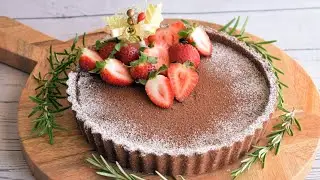 Only 3 Ingredients! No-Bake Chocolate Tart Recipe  | SweetsMin
