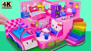 1000+ DIY Miniature House Compilation ❤️ How To Make Pink Bunny House from Polymer Clay, Cardboard