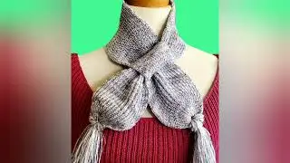 Bow Tie Scarf for Knitting Machines-free pattern