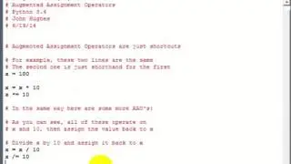 Python 3 Programming Tutorial [11] Augmented Assignment Operators