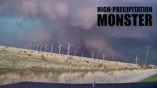 The Emerald Monster:  Tornadoes, Strobe Lightning, and HP Supercell in Grady, NM  5-24-23